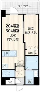 アルカンシエル新宿大京町【2階】の間取り
