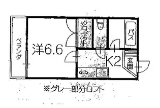 ボンジュール横浜A【3階】の間取り