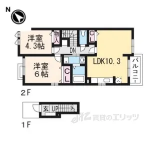セイバリー幸【2階】の間取り
