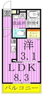 プランドールメゾン【3階】の間取り