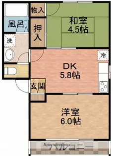 ハイホーム夏見【1階】の間取り