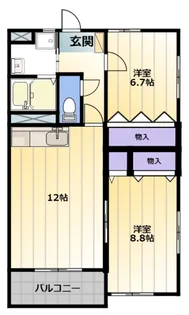 プリントス【2階】の間取り