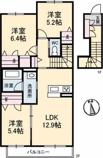 シャーメゾン池園【2階】の間取り