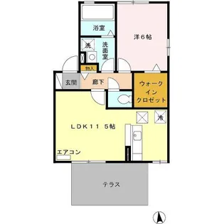 クレアールS A【1階】の間取り