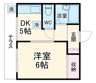 西部第3ハイツB棟【1階】の間取り