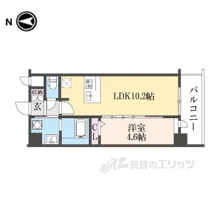 CRESTTAPP京都太秦天神川DEX2【3階】の間取り