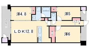 レ・ジェイド南港HANA-TERRACE【8階】の間取り
