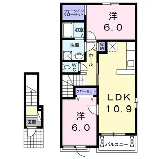 クレール【2階】の間取り