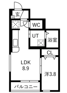 アステラス愛子【1階】の間取り