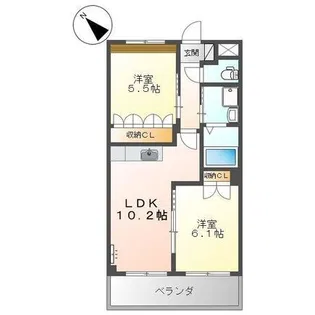 ファイブ・SE【2階】の間取り