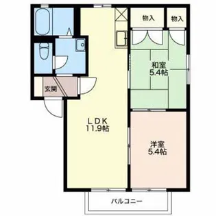 カンフォート中II【2階】の間取り