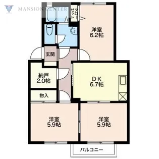 グリーンパーク【2階】の間取り
