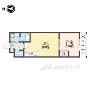 ソリティア梅小路【2階】の間取り