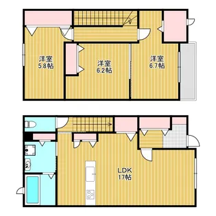 玉井町メゾネットの間取り