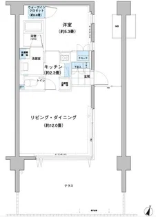 ガーデニエール砧レジデンス【1階】の間取り