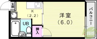 シティハイムヨコヤマ【1階】の間取り