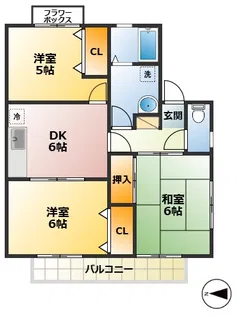クウィンスコート【2階】の間取り