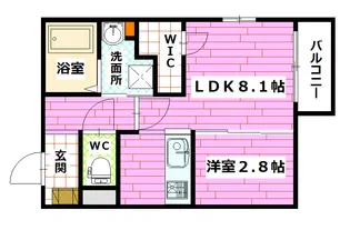 月光矢野西【2階】の間取り