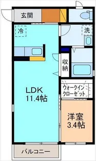 カカゲテーヤA【1階】の間取り