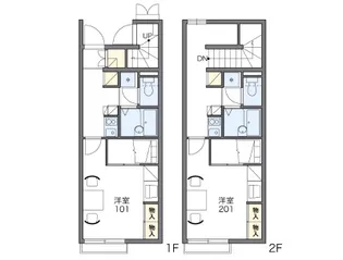 レオパレスアンシャンテ【1階】の間取り