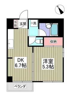 神奈川県横浜市神奈川区斎藤分町【マンション】の間取り