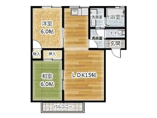 フレグランス・ドゥ【1階】の間取り