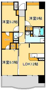 Villa・PortII Morisekinosita【7階】の間取り