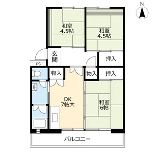 3DKの間取り画像