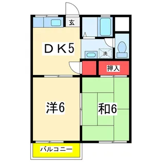 2DKの間取り画像