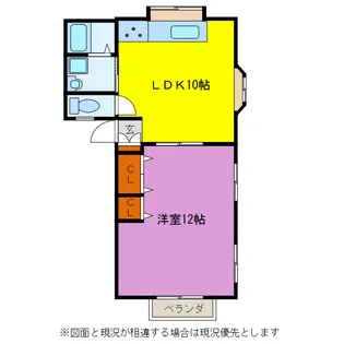 コーポ緑ヶ丘【2階】の間取り