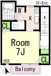 メゾンクレール阿佐ヶ谷【2階】の間取り