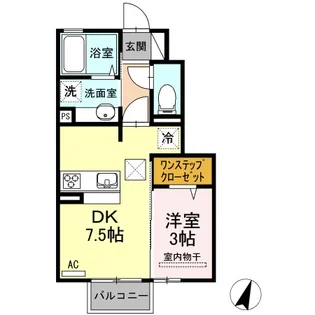 東幸富岡ハイムB【1階】の間取り