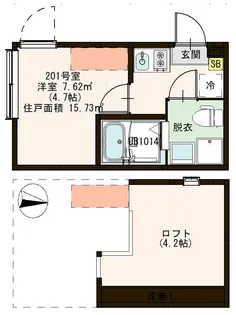 メゾン・ボヌール江戸川【2階】の間取り