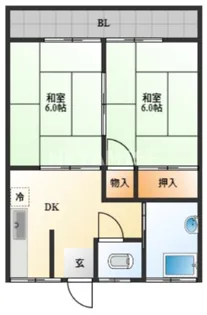 愛宕ハウス【2階】の間取り