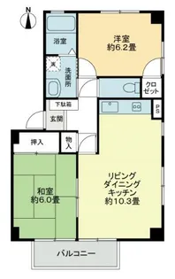 フォブールタウン成合A【2階】の間取り