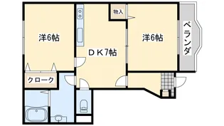 大阪府阪南市下出【アパート】の間取り