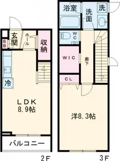 1LDKの間取り画像