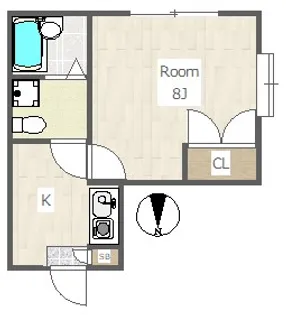 グルクスハイム経堂【1階】の間取り