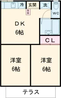エステート学園【1階】の間取り