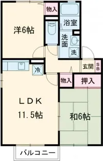 ジュネス佐藤【2階】の間取り