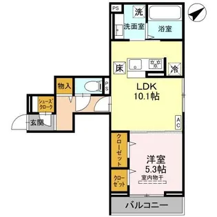ビーネ北坂戸【3階】の間取り