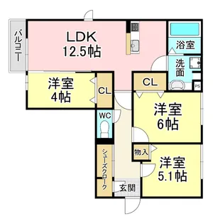 クラポンテMV【3階】の間取り