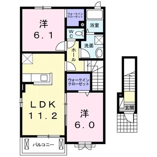 アルカンシエルB【2階】の間取り