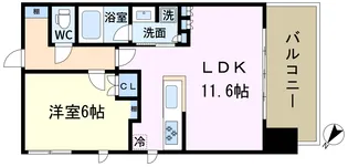 びゅうリエット新小岩【6階】の間取り
