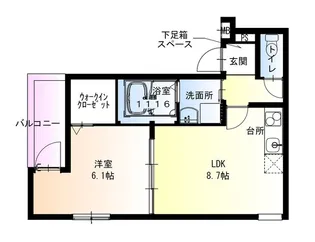 フジパレス遠里小野イースト【1階】の間取り