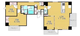大阪府大阪市天王寺区石ケ辻町【マンション】の間取り