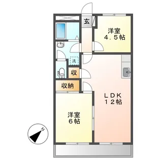 グレースタウンI【3階】の間取り