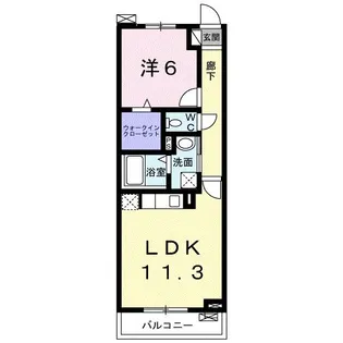 愛知県蒲郡市神明町【アパート】の間取り