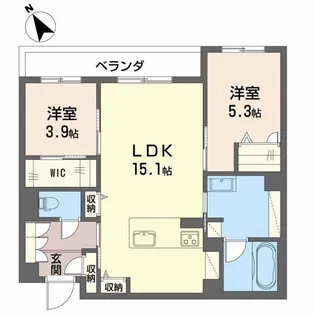 WithPlus天保山公園【3階】の間取り