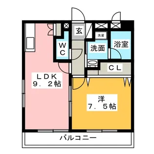 TYマンションII【1階】の間取り